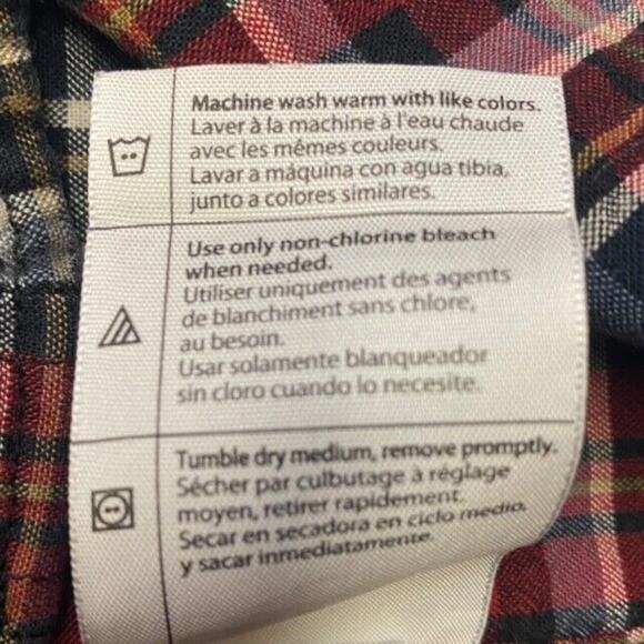 Carhartt Shirt Mens XL Red Plaid Oxford Relaxed Fit Button Up Long Sleeve Twill - Picture 8 of 11